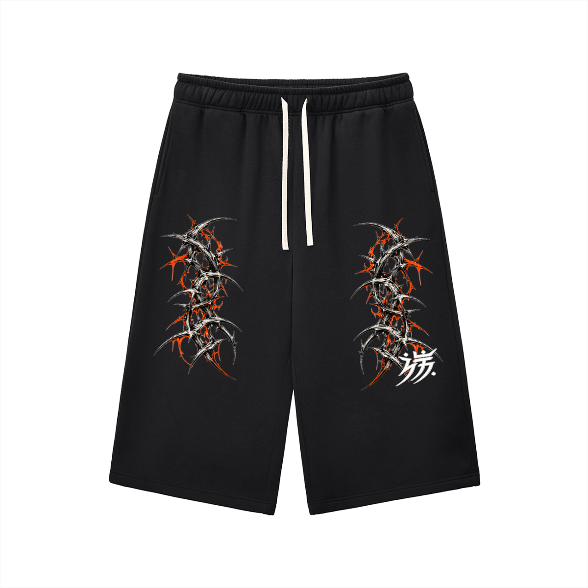 Relaxed Drawstring Three-quarter Sweatpants