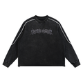 Mineral Wash Piping Raw Hem Sweatshirt
