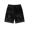 Cross Waffle Hem Shorts Set
