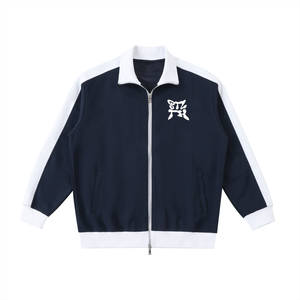 Navy Blue with White