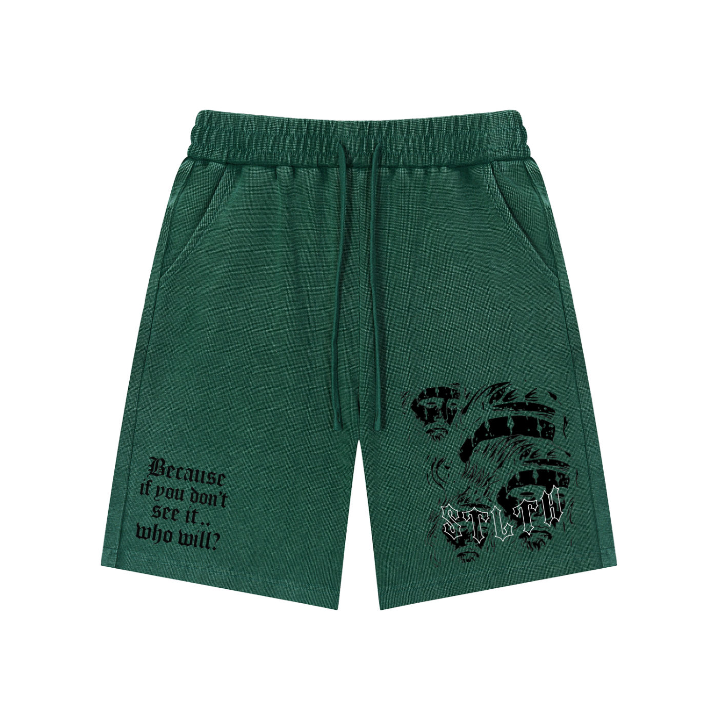 Mineral Wash Waffle Knit Shorts