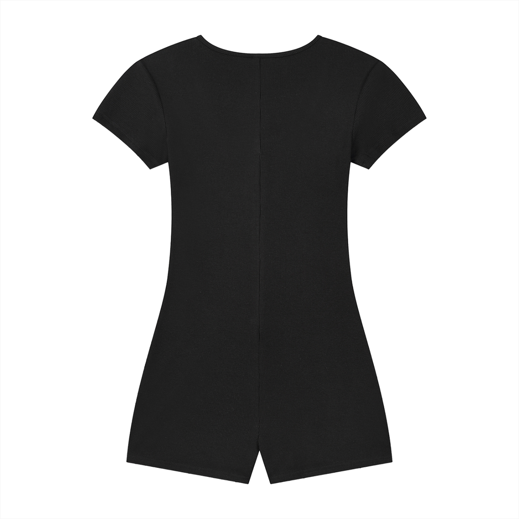 Barb Heart 01 Women's Dual-Function Cape Tie-Waist Romper