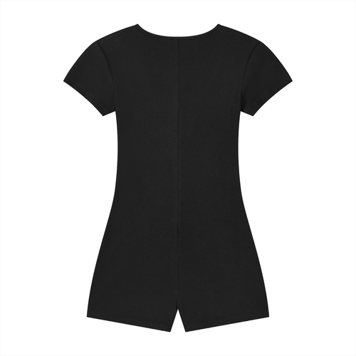 Barb Heart 01 Women's Dual-Function Cape Tie-Waist Romper