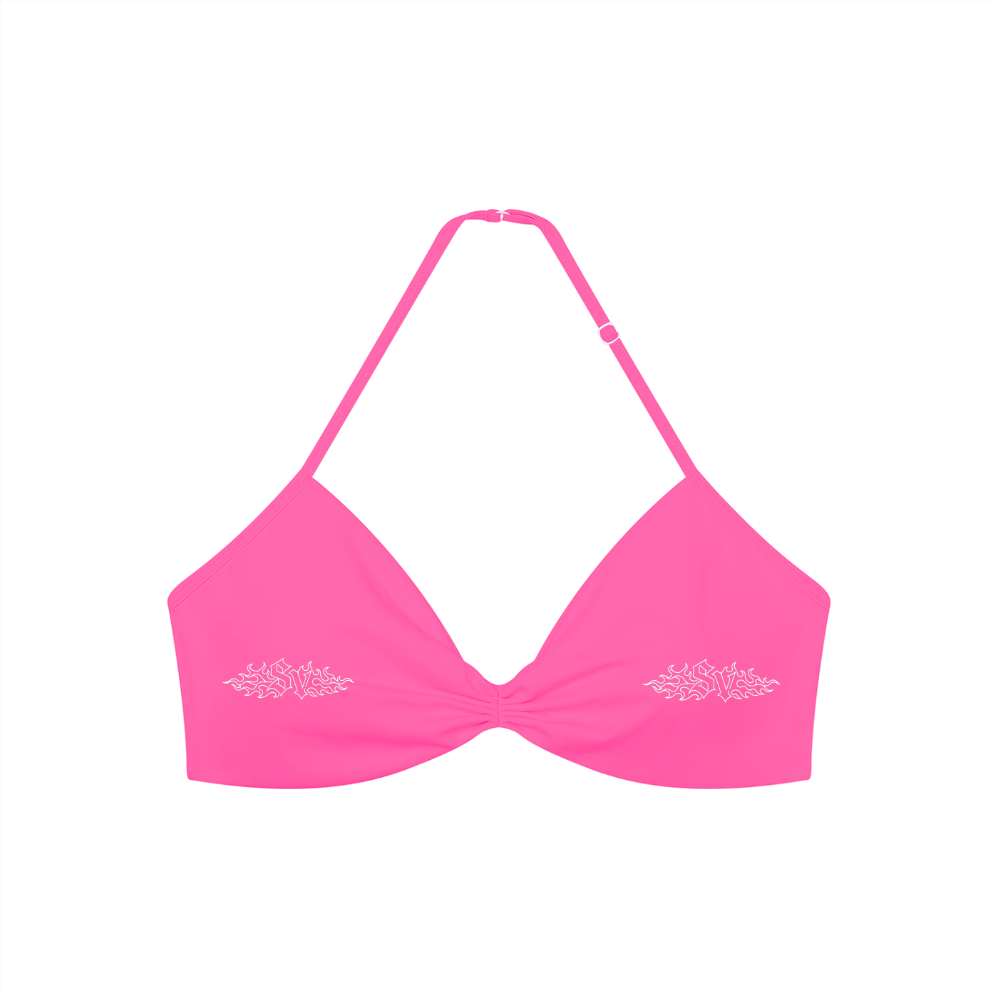 Women’s Ruched Halter-Neck Sports Bra