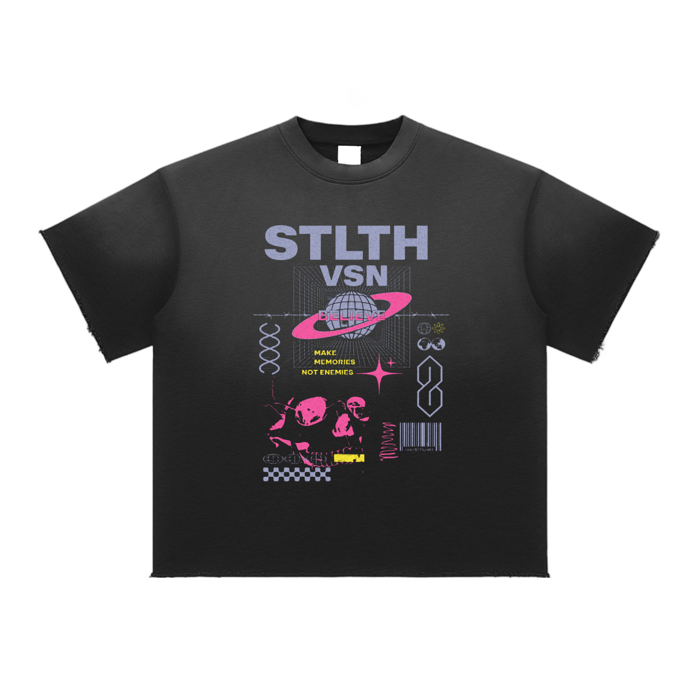 Sun Fade Raw Edge T-Shirt