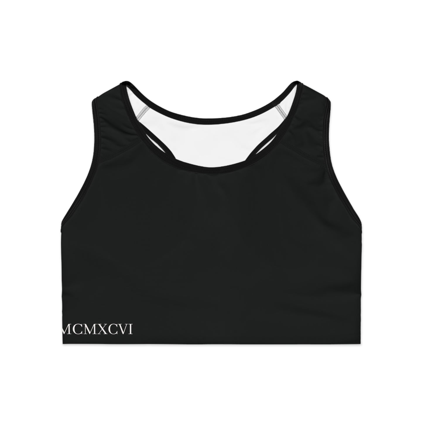 Stylish Black Sports Bra with Unique Design - Perfect for Workout and Daily Wear