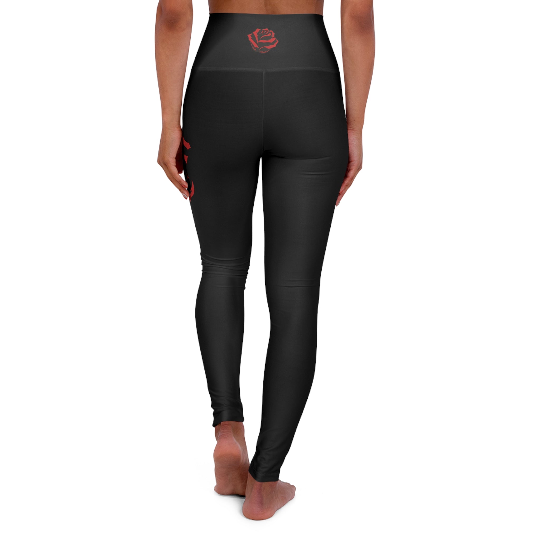"Rose from Concrete" High Waisted Yoga Leggings