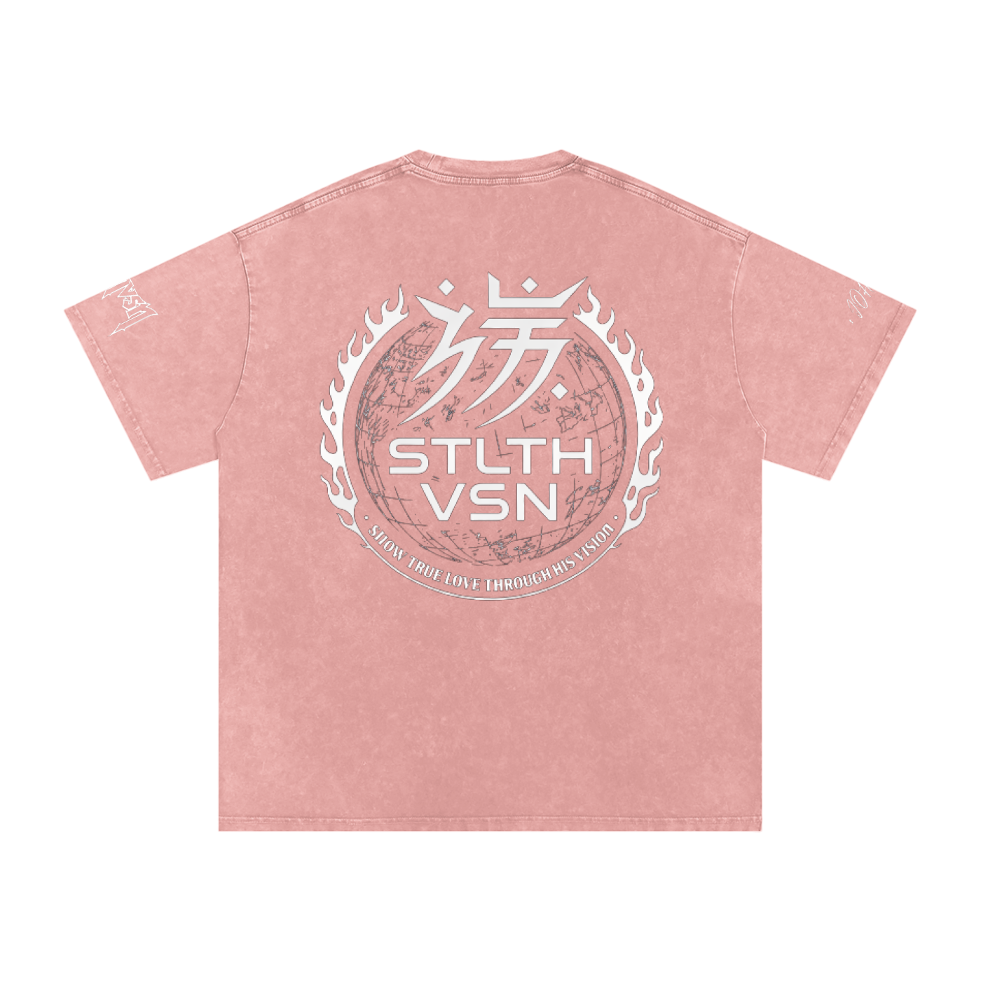 Snow Washed Oversized Cotton T-Shirt