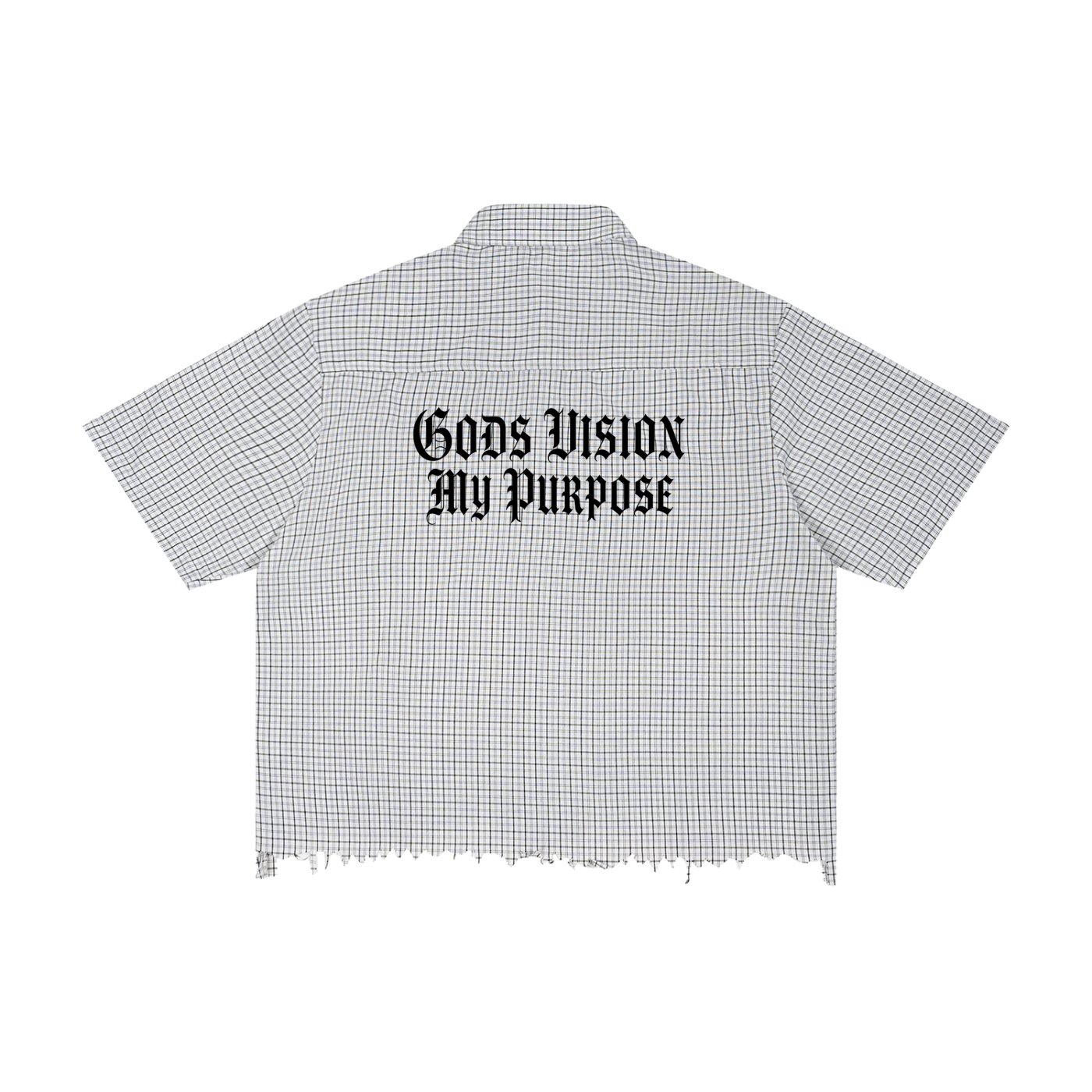 SVDP Unisex Distressed Plaid Boxy Shirt