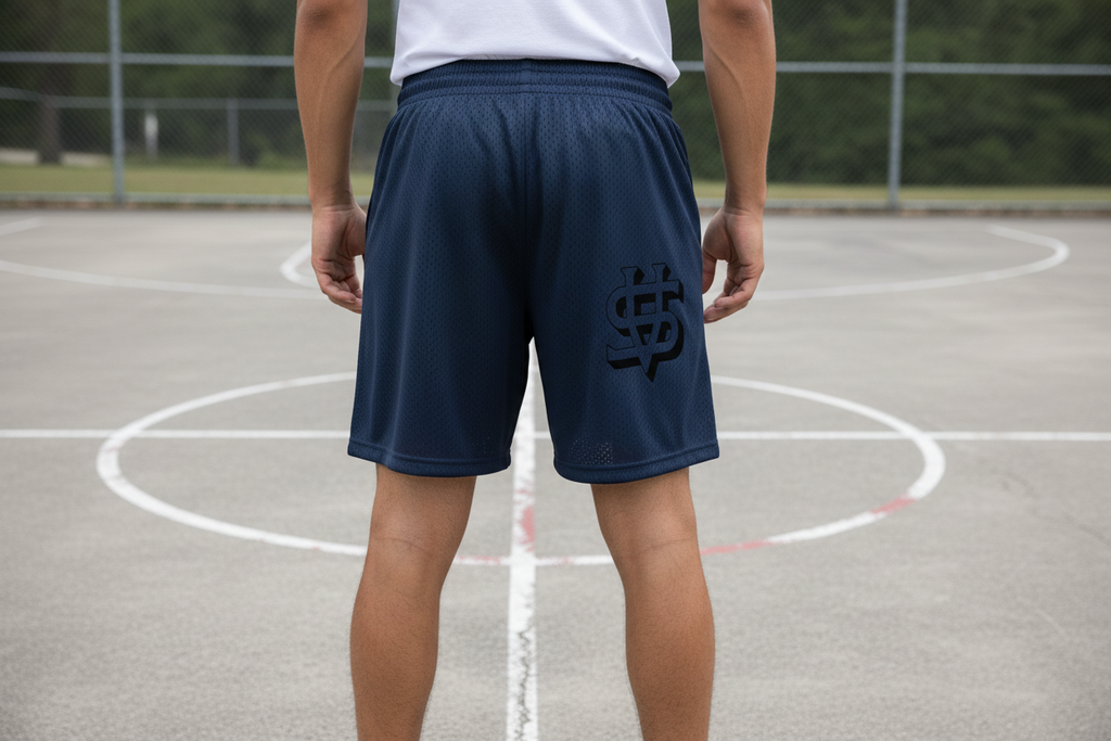Mesh Drawstring Shorts