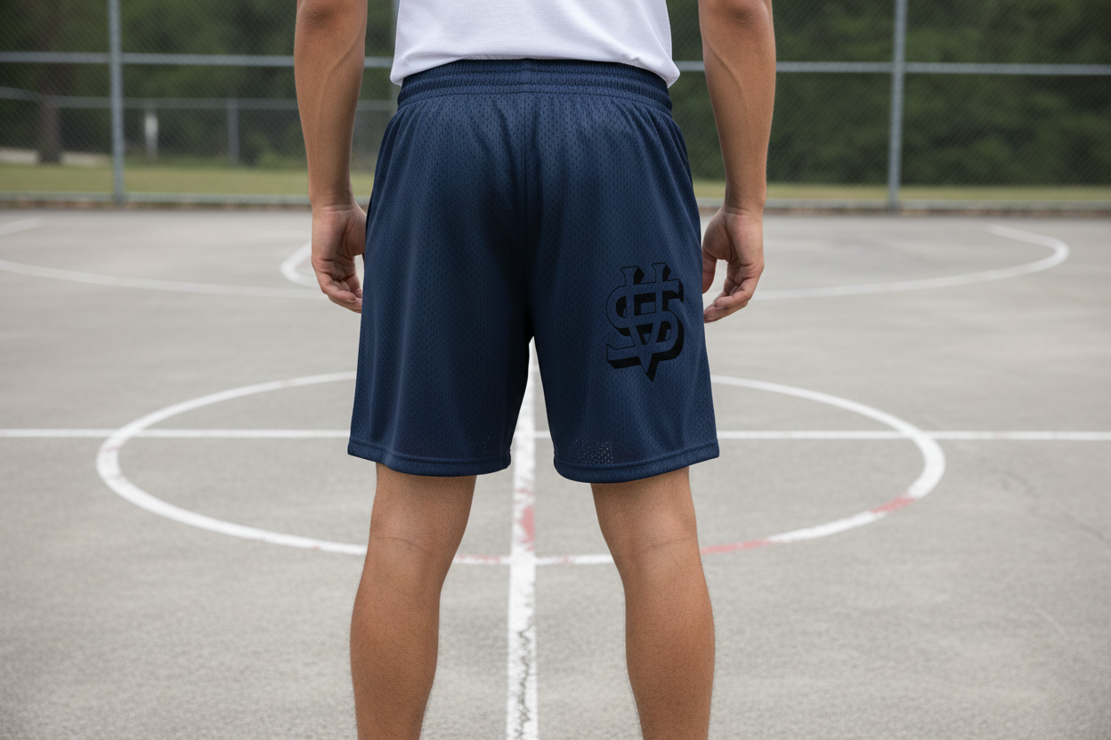 Mesh Drawstring Shorts