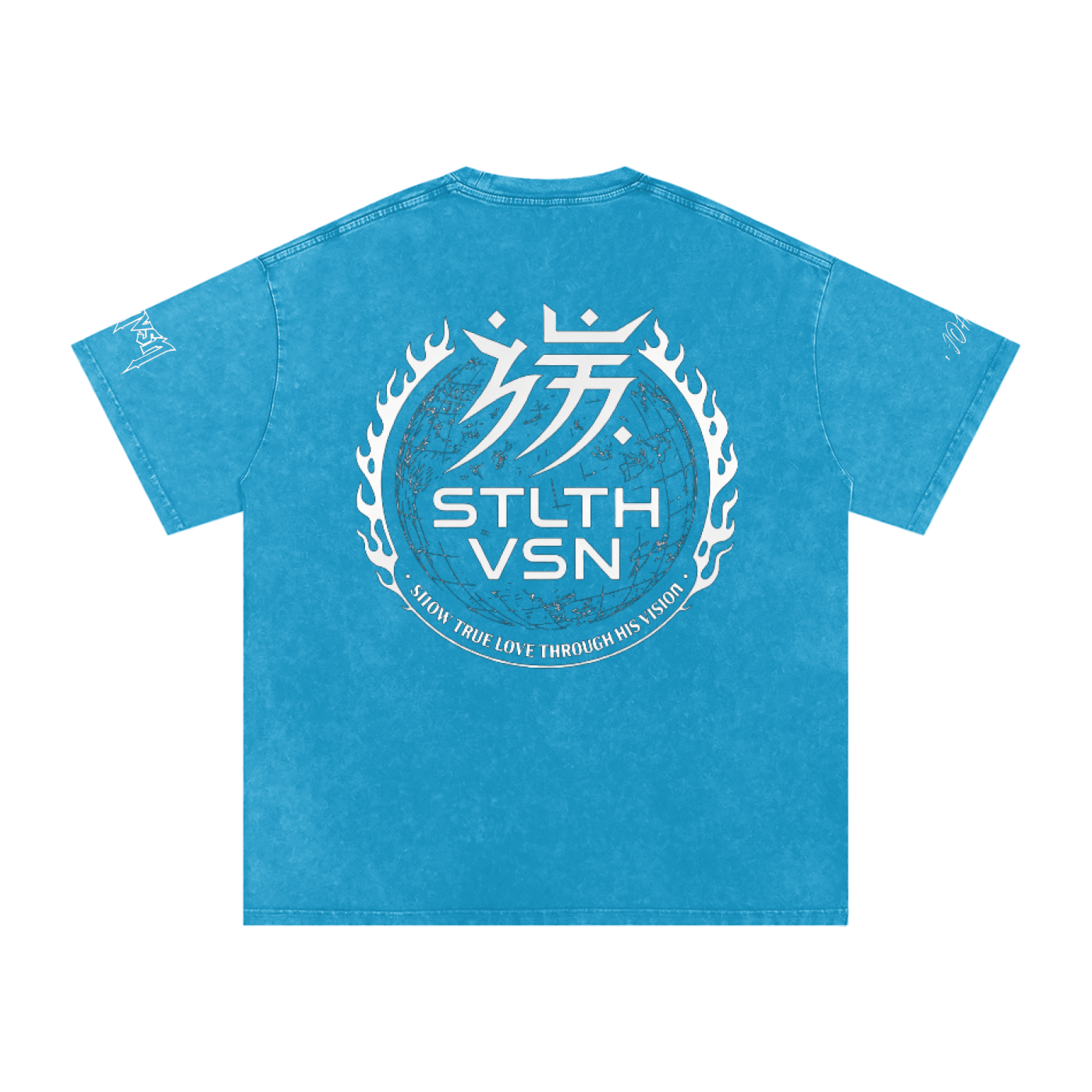 Snow Washed Oversized Cotton T-Shirt