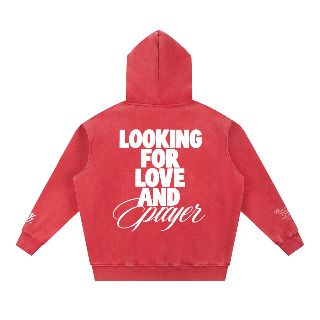 SV27 BLESSED  Snow Wash Fleece Oversize Hoodie