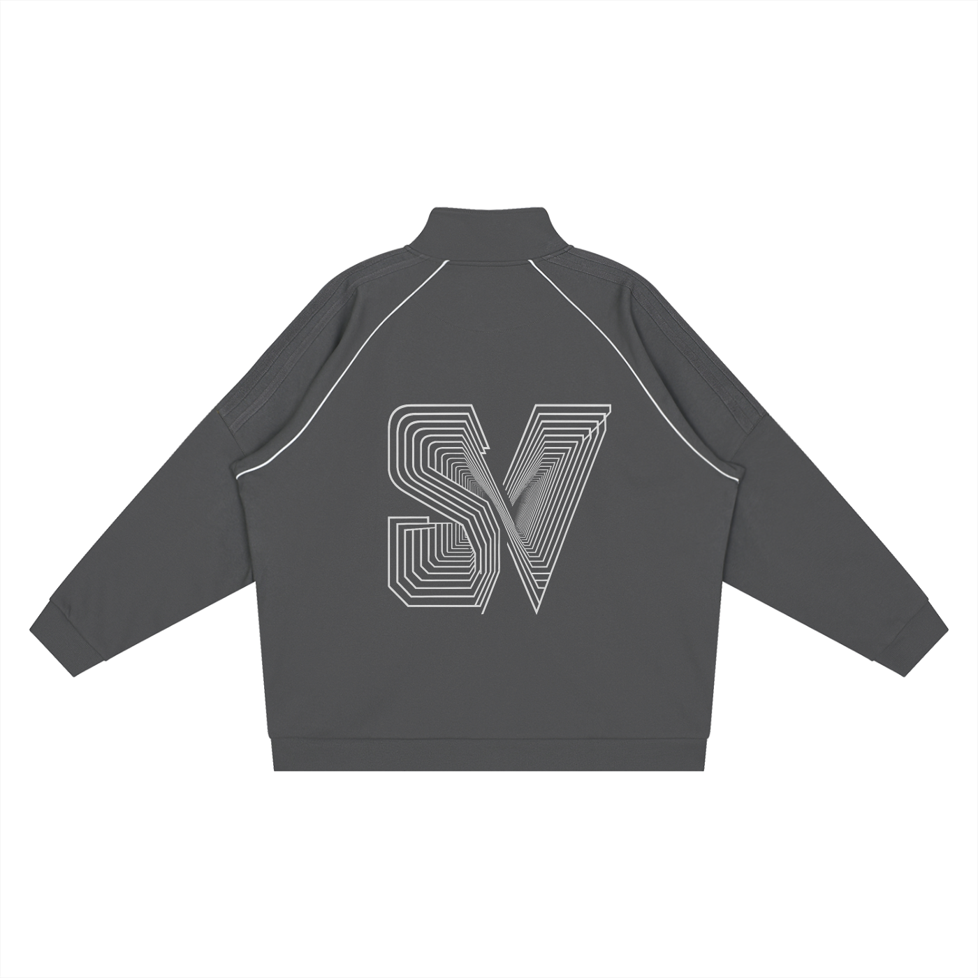 Reflection Striped Raglan Sleeve  Jacket