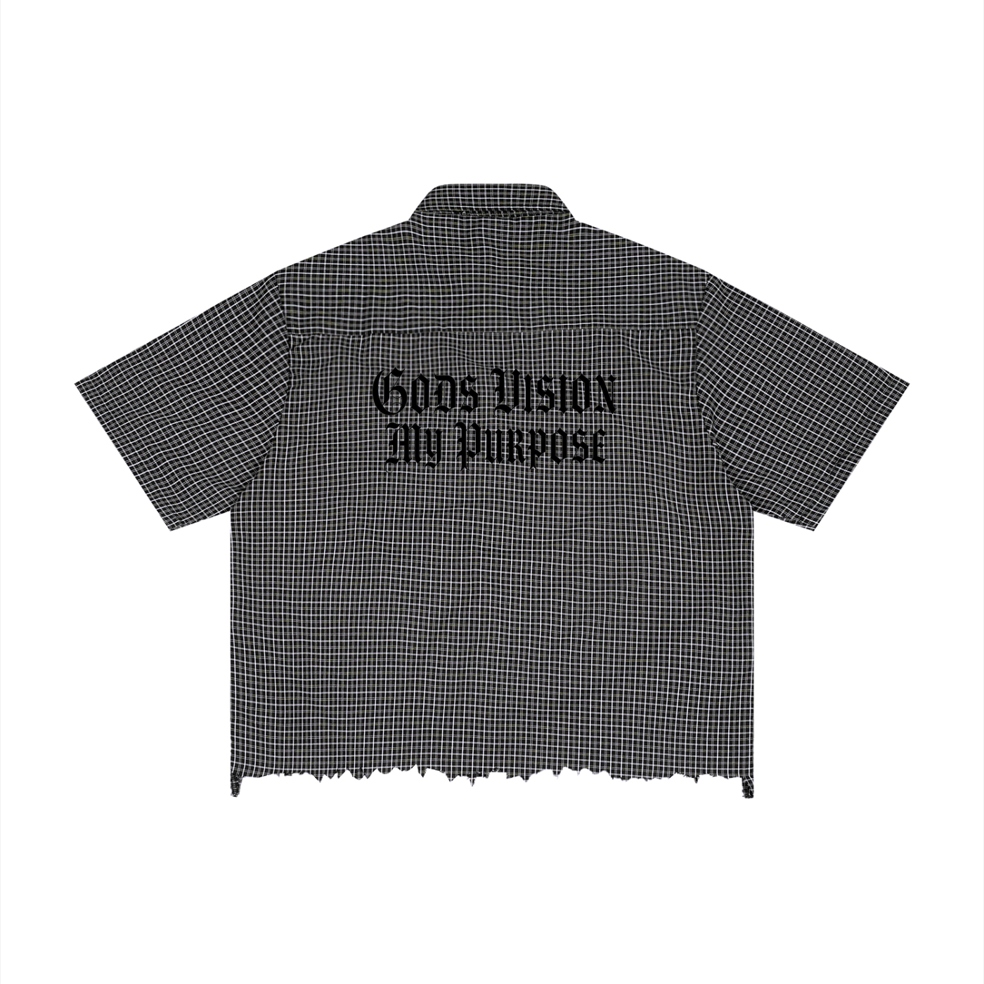 SVDP Unisex Distressed Plaid Boxy Shirt