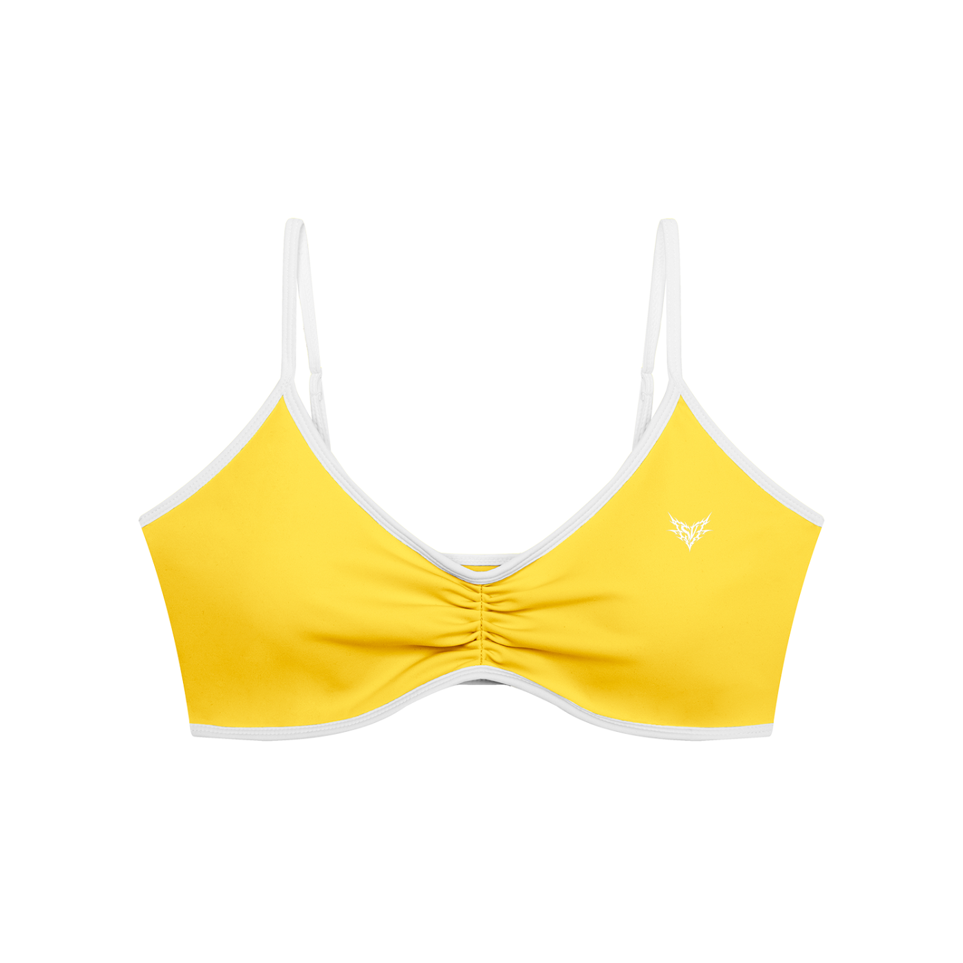 001 Women's Color Block Ruched V-Neck Sports Bra
