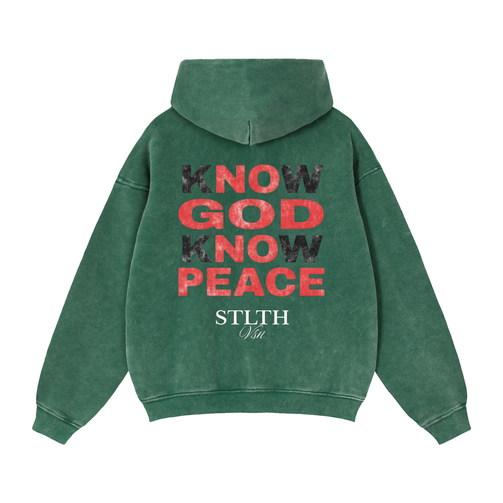 Know God Know Peace 005 Boxy Fleece Hoodie