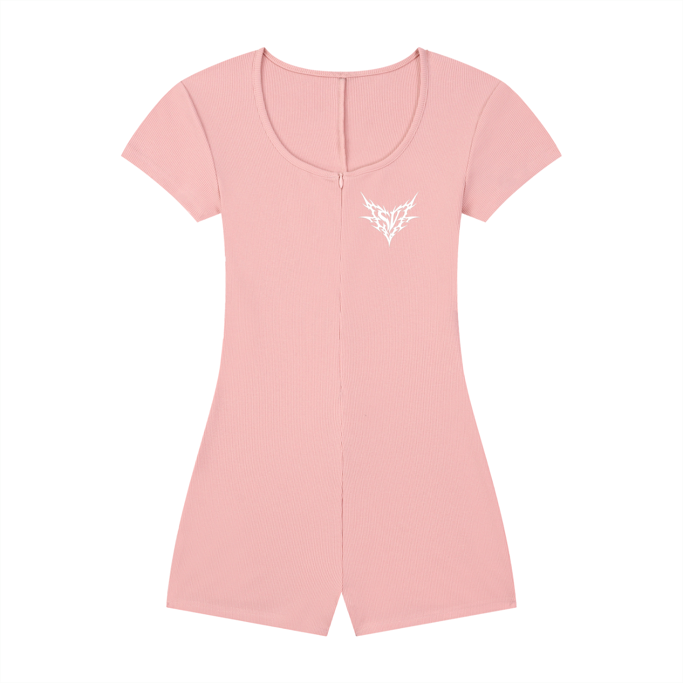 Barb Heart 01 Women's Dual-Function Cape Tie-Waist Romper