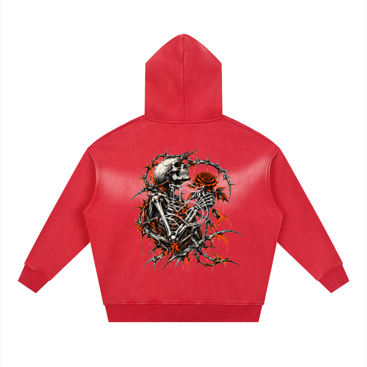 Sunfade Two-way Zipper Boxy Fleece Hoodie