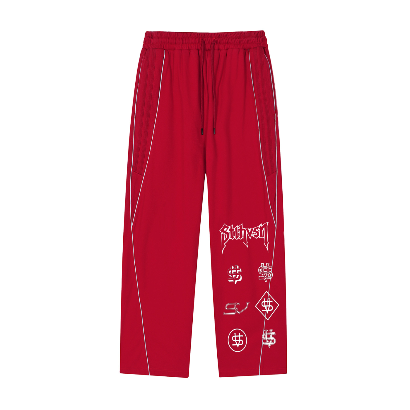 Reflection Striped Straight-Leg Sweatpants