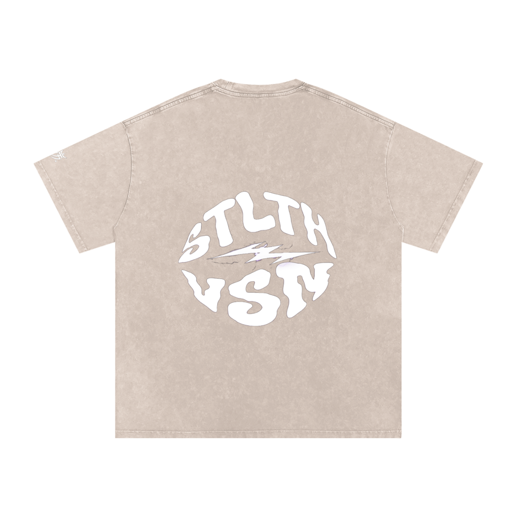 Snow Washed Oversized Cotton T-Shirt