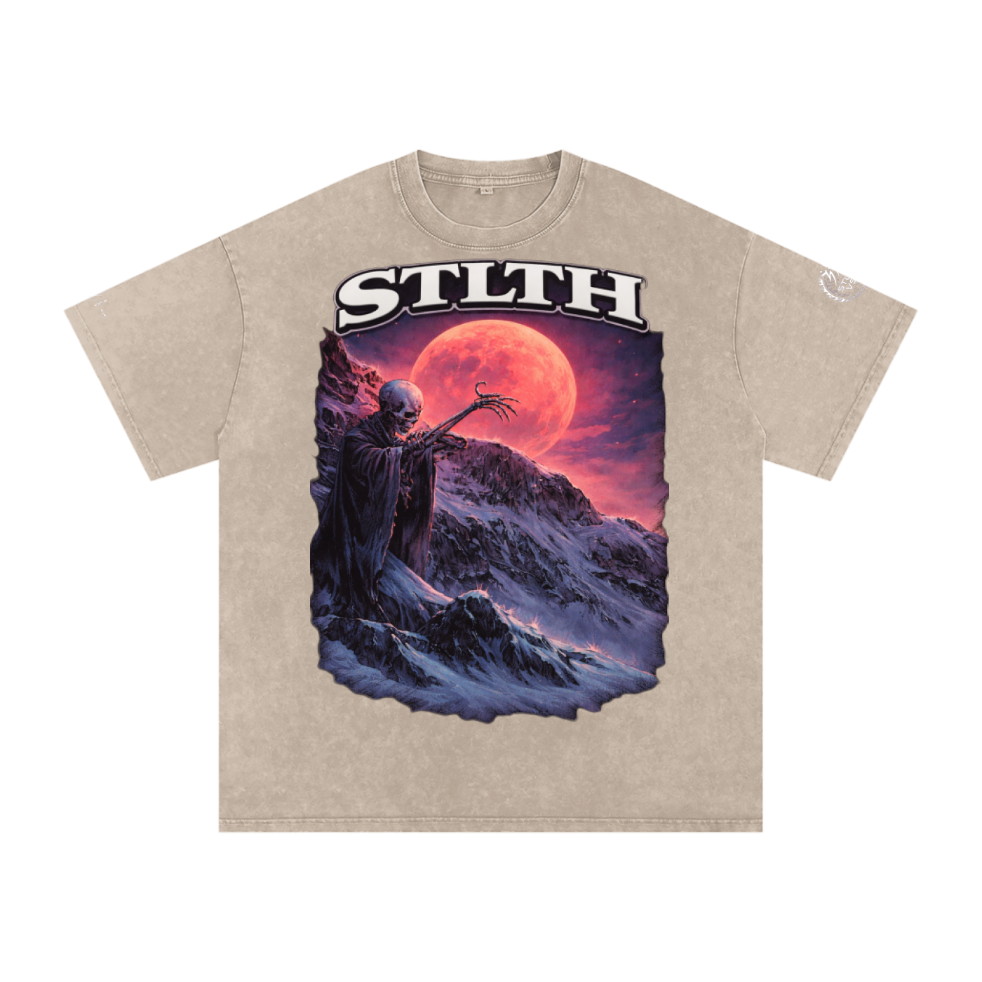 Snow Washed Oversized Cotton T-Shirt