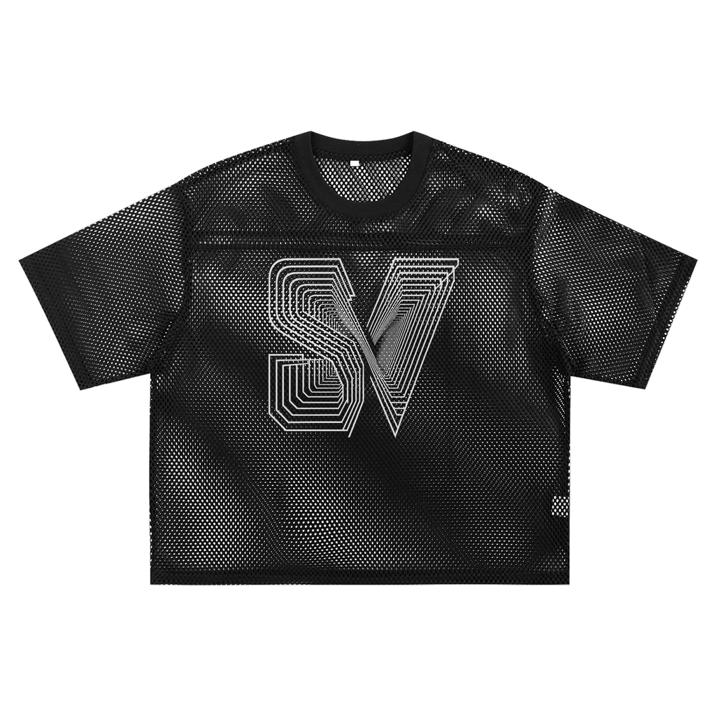 See-through Boxy Net T-shirt