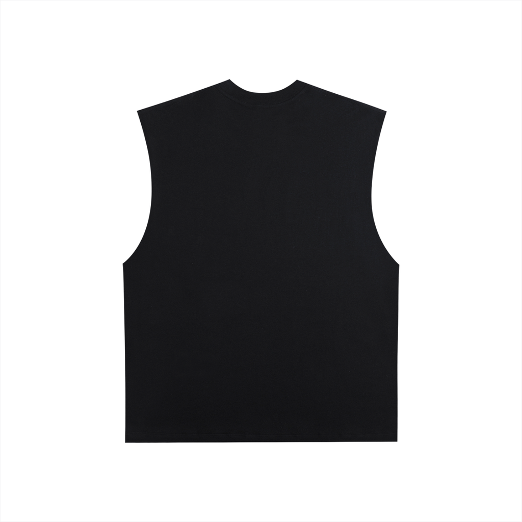 Lion 001 Raw Edge Cotton Tank Top