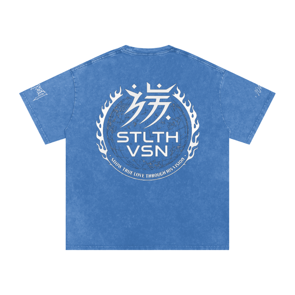 Snow Washed Oversized Cotton T-Shirt