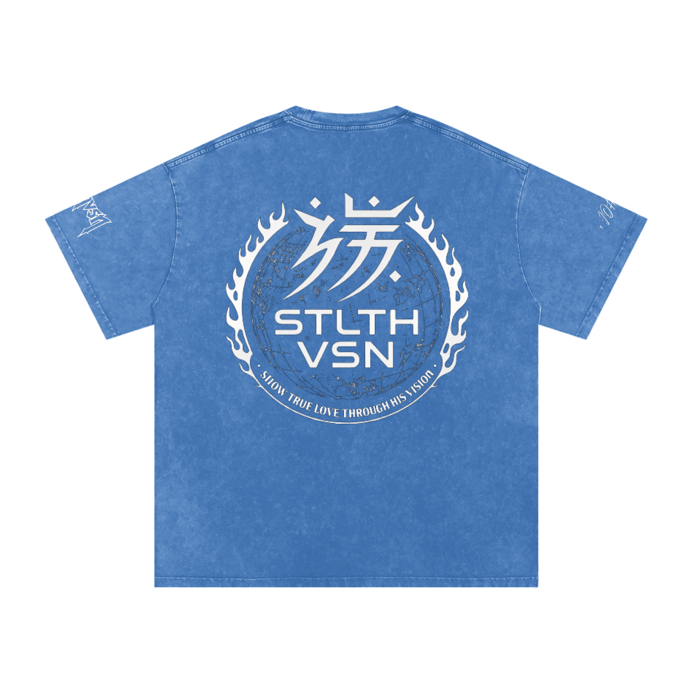 Snow Washed Oversized Cotton T-Shirt