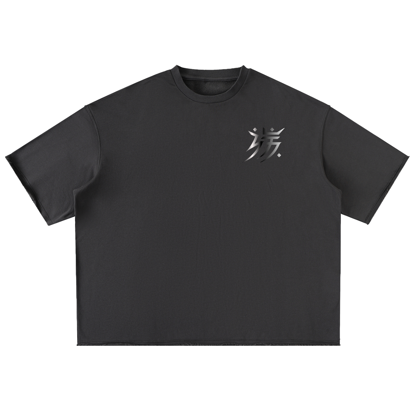 Washed Rolled Hem Half Sleeve T-Shirt