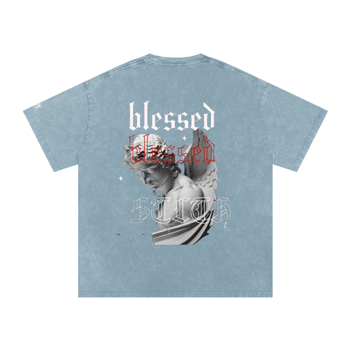 Snow Washed Oversized Cotton T-Shirt