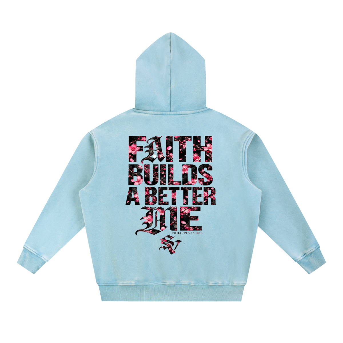 PINK FAITH Fleece Oversize Hoodie