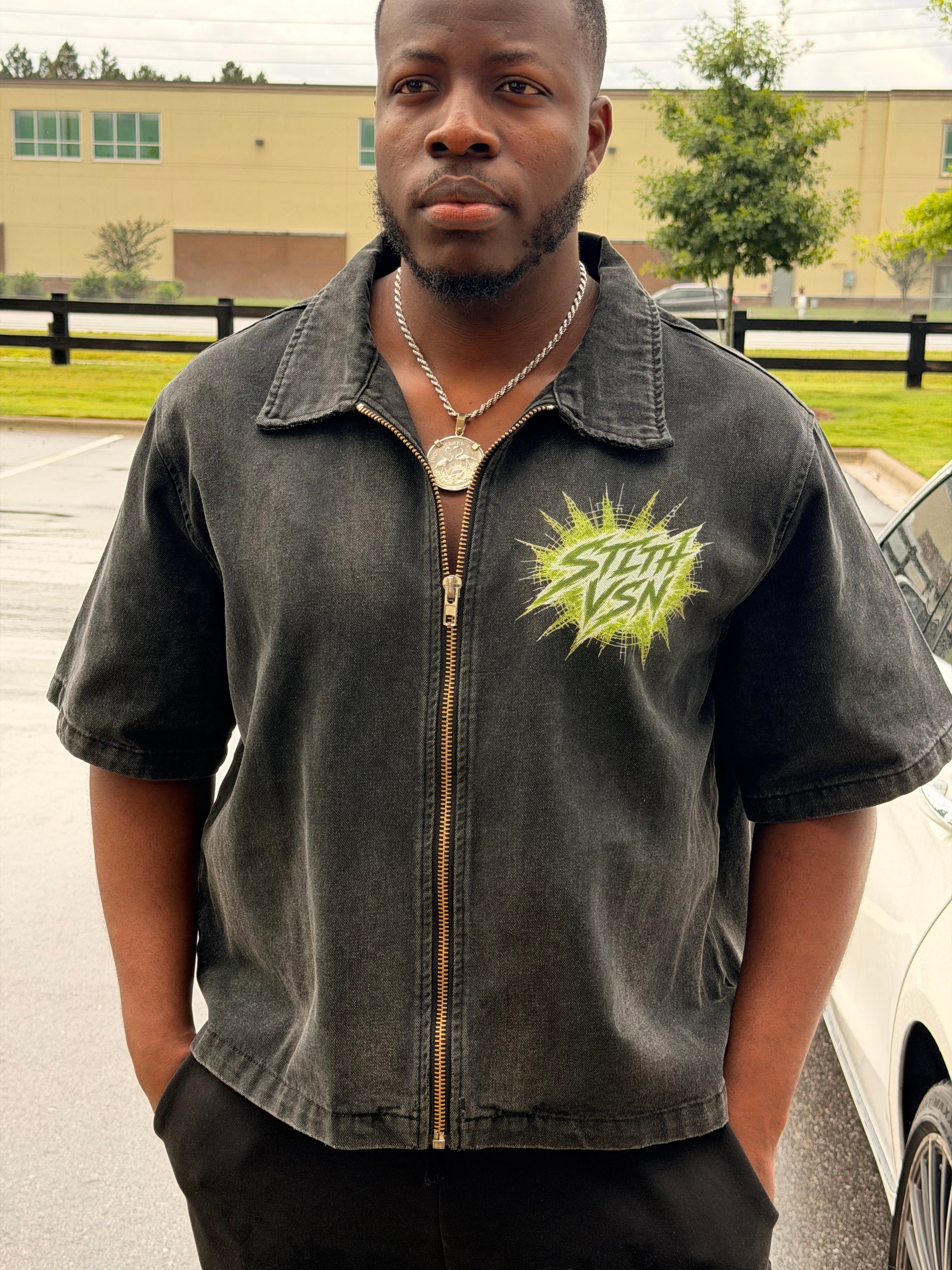 SVG26 Full-Zip Denim Shirt