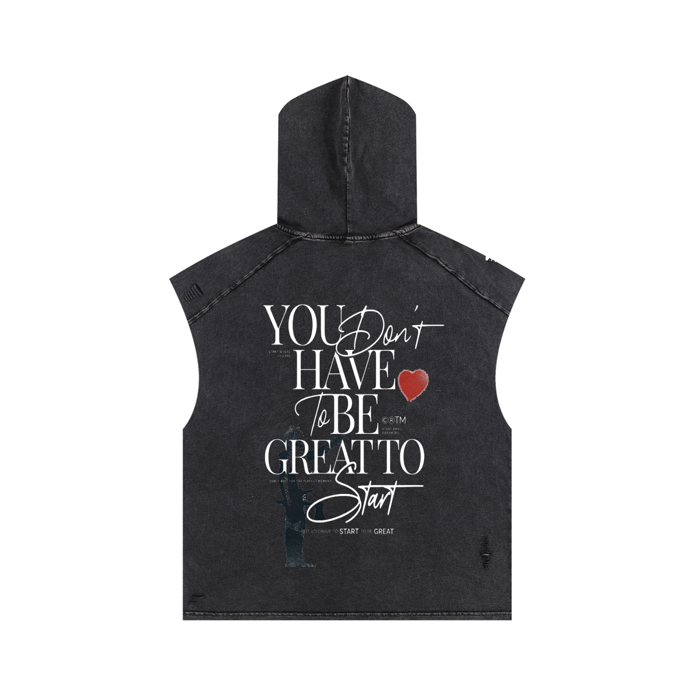 Snow Washed Boxy Hooded Tank Top