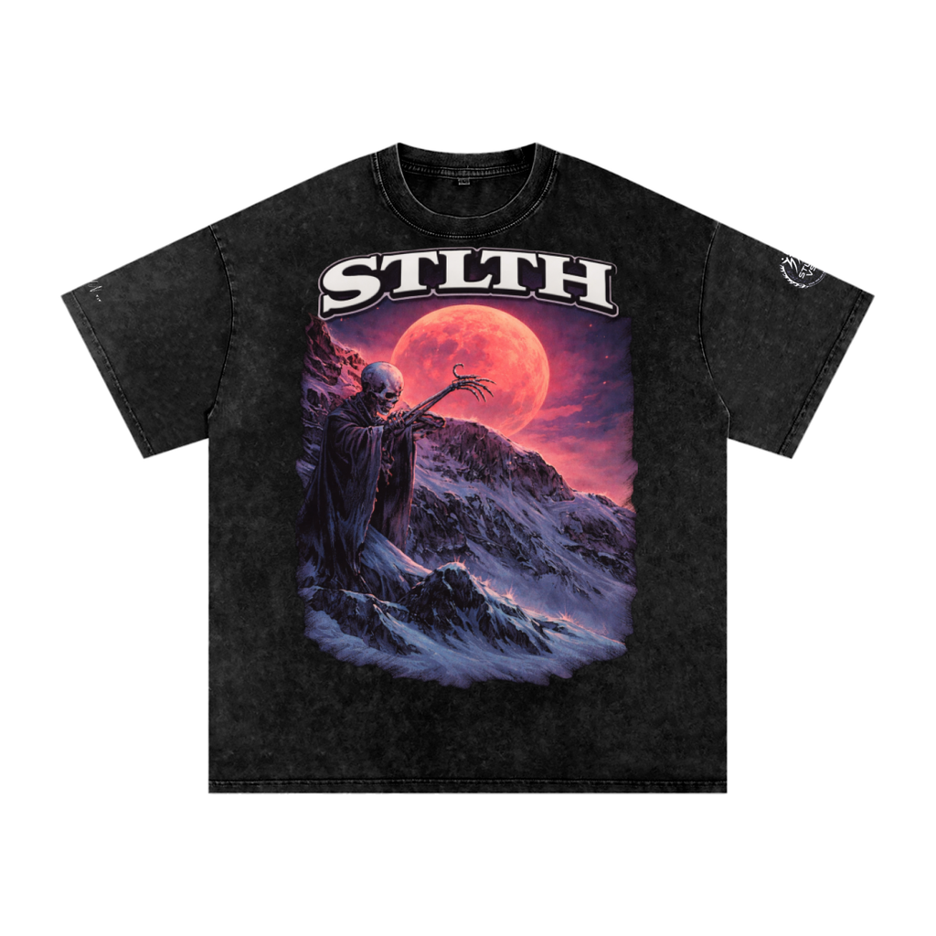Snow Washed Oversized Cotton T-Shirt