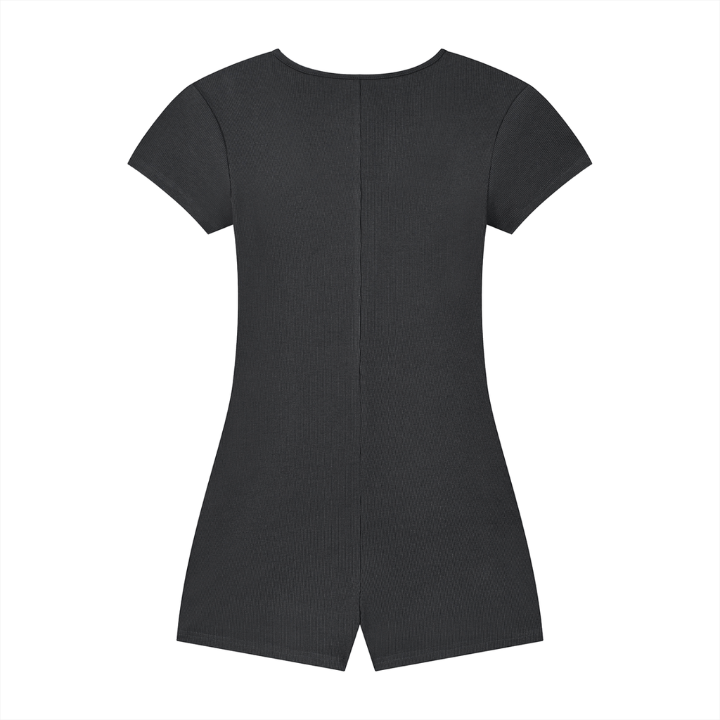 Barb Heart 01 Women's Dual-Function Cape Tie-Waist Romper