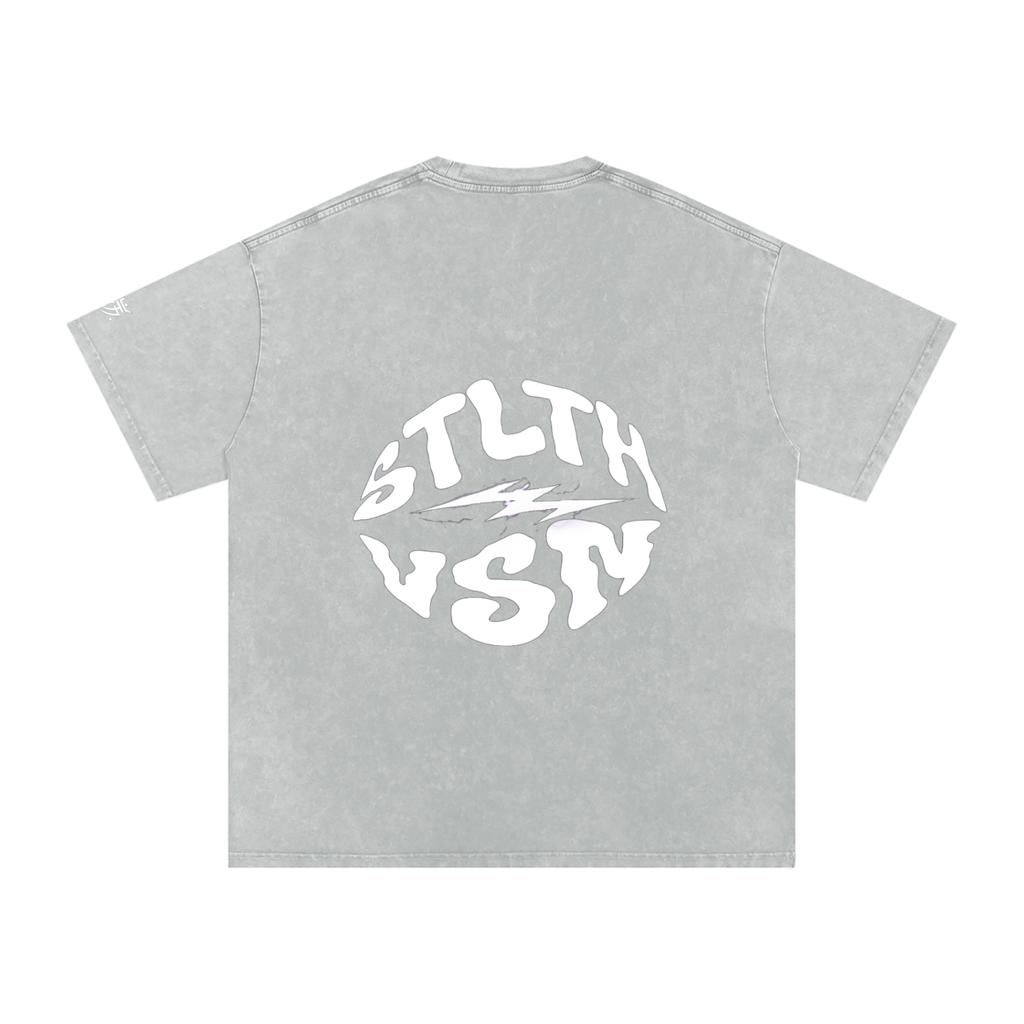 Snow Washed Oversized Cotton T-Shirt