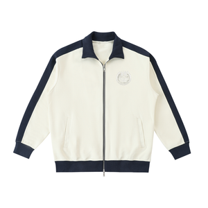 Mild Apricot with Navy Blue