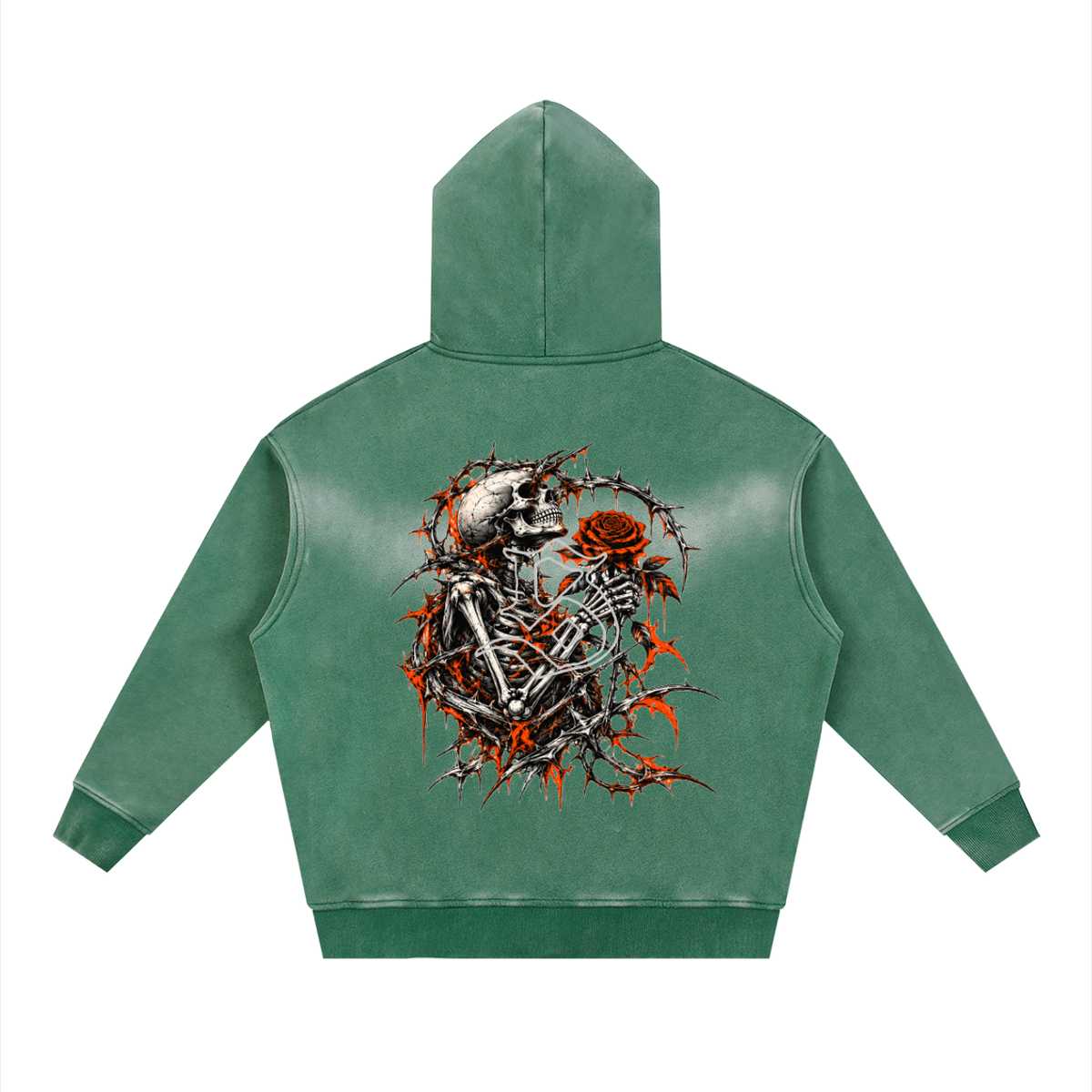 Sunfade Two-way Zipper Boxy Fleece Hoodie