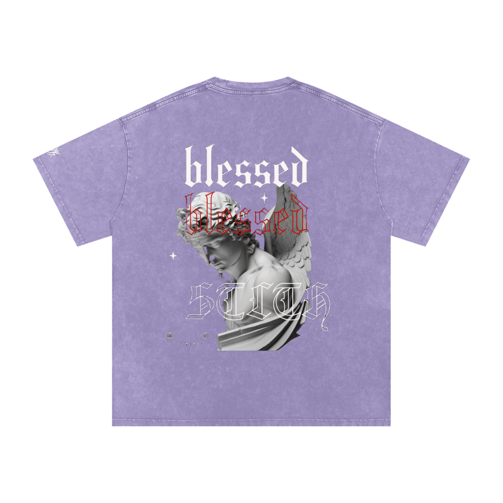 Snow Washed Oversized Cotton T-Shirt