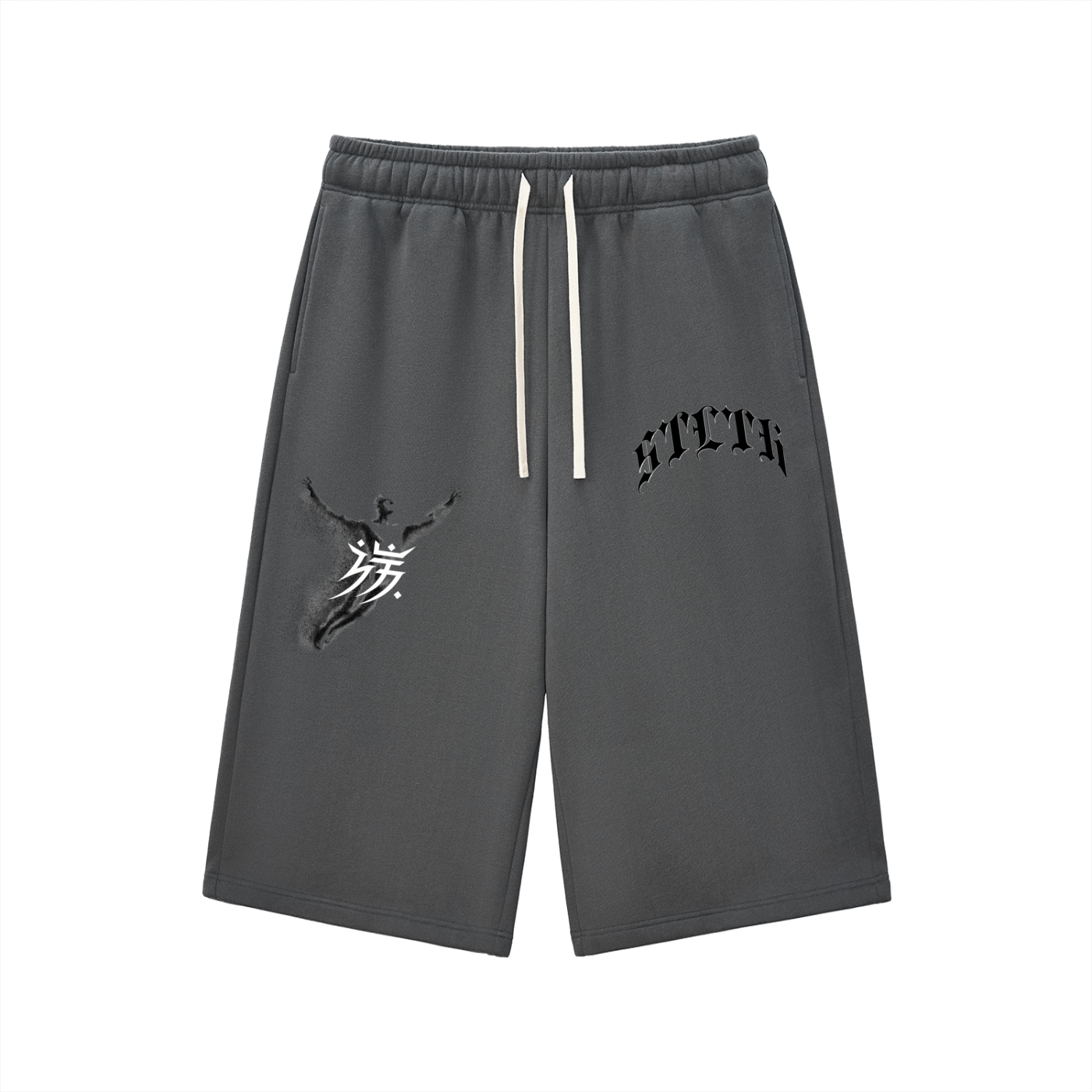 Relaxed Drawstring Three-quarter Sweatpants