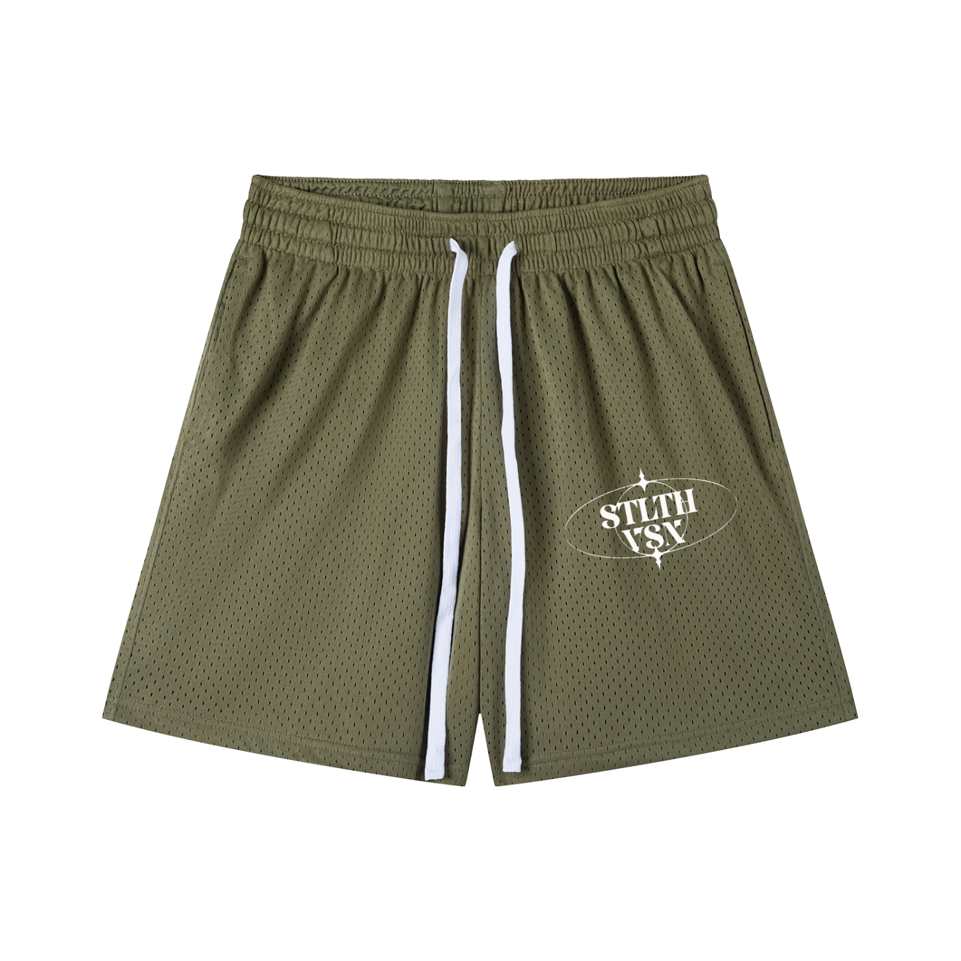 Mesh Drawstring Shorts