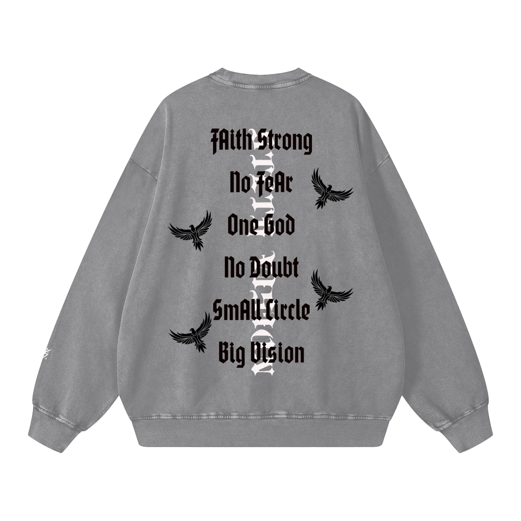 Snow Washed Oversized Sweatshirt