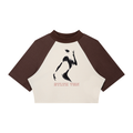 Women’s Color Block Raglan Crop T-Shirt
