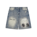 SHOW LOVE Distressed Baggy Denim Shorts
