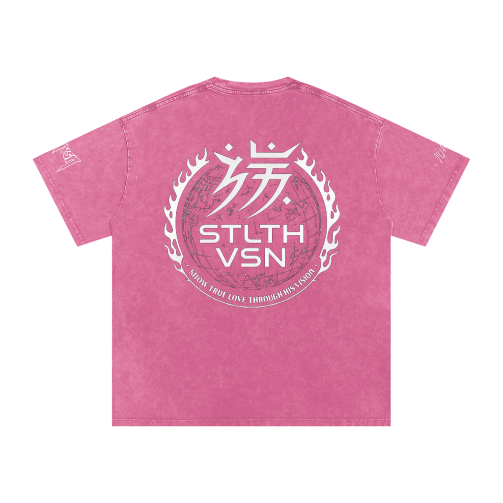 Snow Washed Oversized Cotton T-Shirt