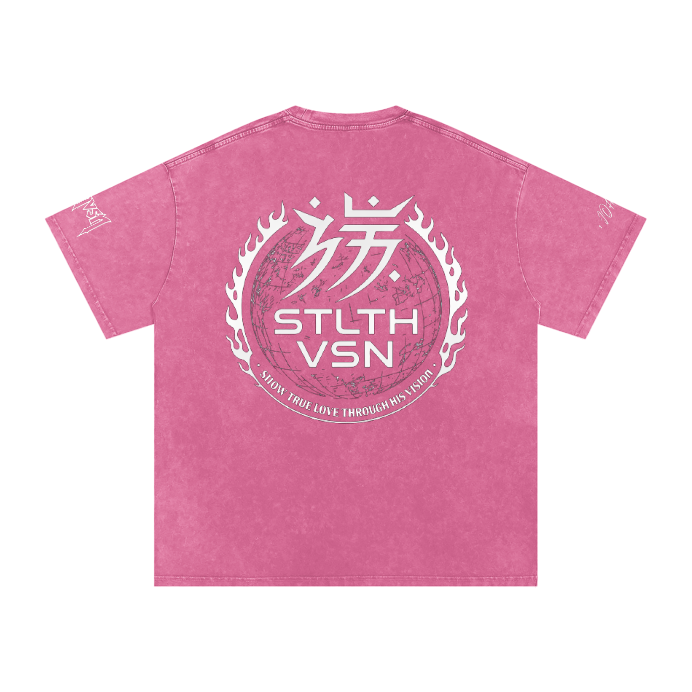 Snow Washed Oversized Cotton T-Shirt