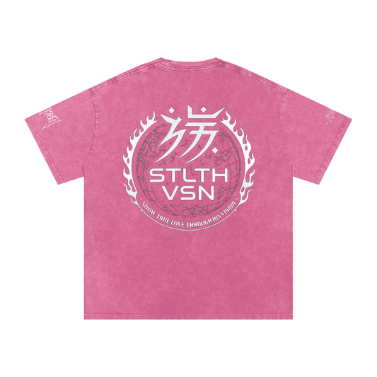 Snow Washed Oversized Cotton T-Shirt