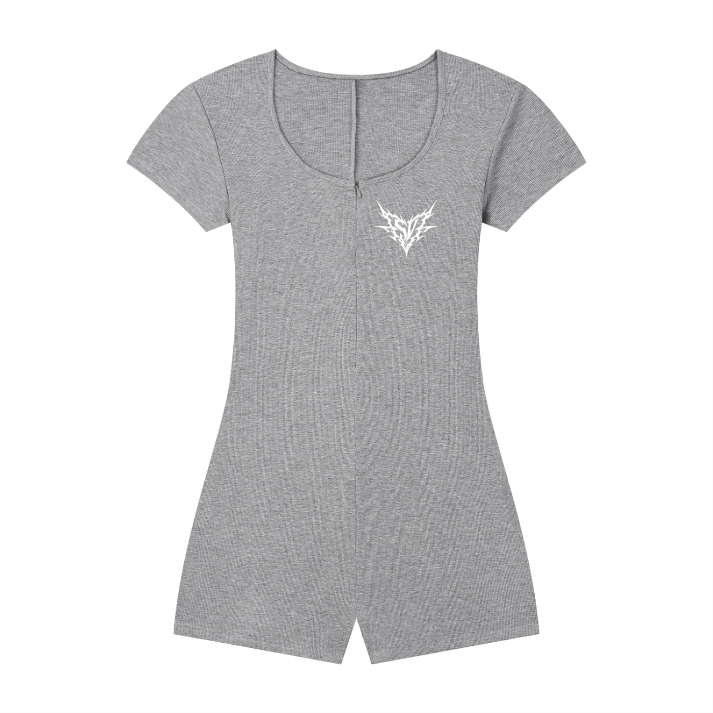 Barb Heart 01 Women's Dual-Function Cape Tie-Waist Romper